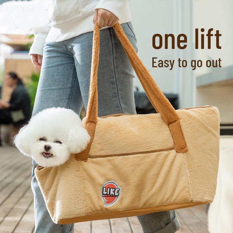 תיק כתף לנסיעות חיות מחמד - חם, עמיד ברוח, לחתולים וכלבים