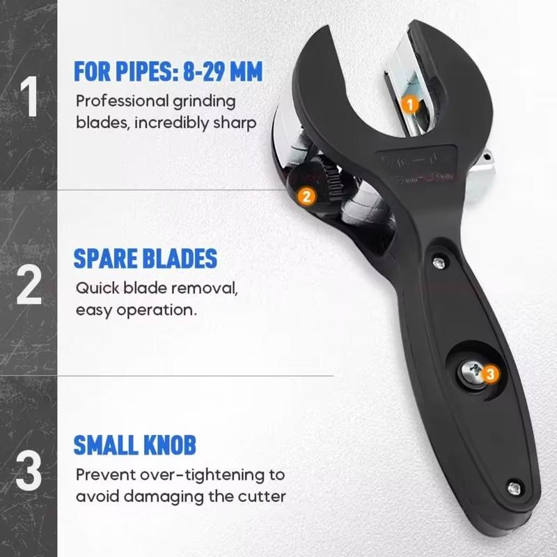 Ratchet Tube Pipe Cutter Knife 8-29mm Stainless Steel Copper Aluminium Ratchet Scissors Hose Cutting Hand Tools Universal