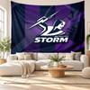 Melbourne Storm Wall Tapestry, Soft Fabric Wall Hanging, Decorative Backdrop For Bedroom Home Wall Art