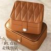 Retro Multi Functional Leather Storage Jewelry Box Accessories Necklaces Earrings Portable Storage Box Home Garden Festival Gift