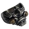 Adjustable Cyberpunk Samurai Mask Ring Men Women Retro Steampunk Fashion Jewelry Accessory