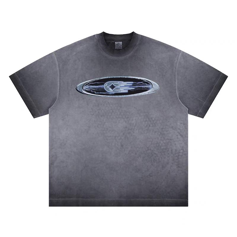 ZYLLO Vintage tie dye for pattern printing T Shirt Wo Oversized T-shirt Top Tees