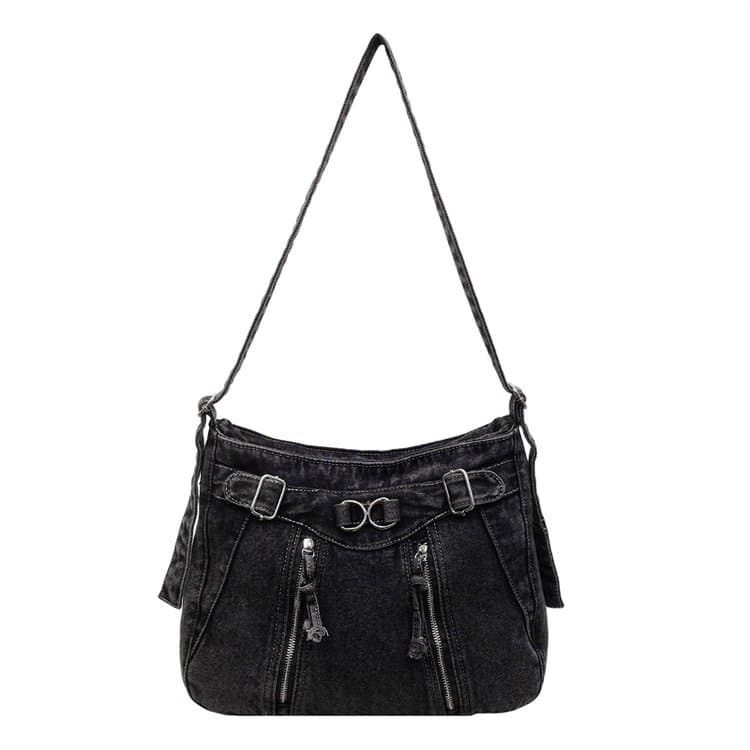 Vintage washed denim cloth messenger bag women s shoulder bag