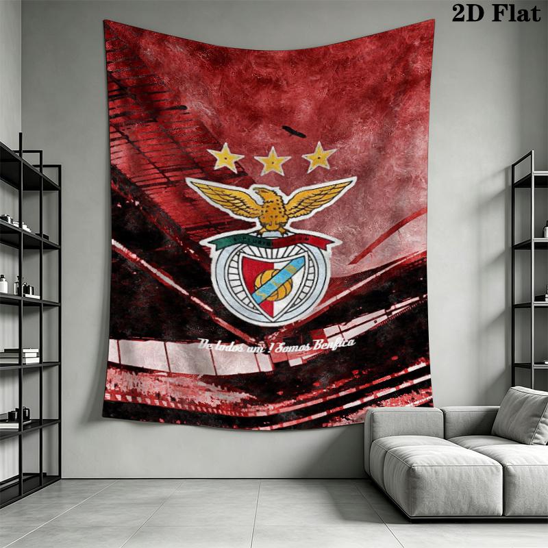 S.L. Benfica Wall Tapestry Aesthetic Wall Hanging Printed Fabric Blanket Decorative Tapestries for Bedroom Living Room Home Decor