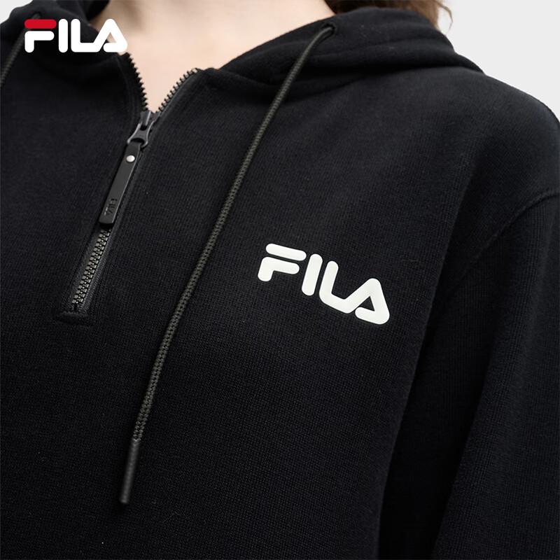 FILA Women's Long Hooded Sweatshirt Dress