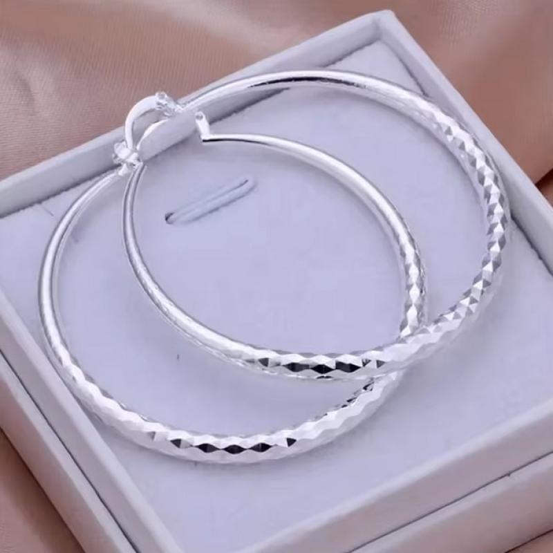 5Cm Circle Hoop Earrings For Women Fashion Pretty Wedding Party Jewelry Holiday Gifts