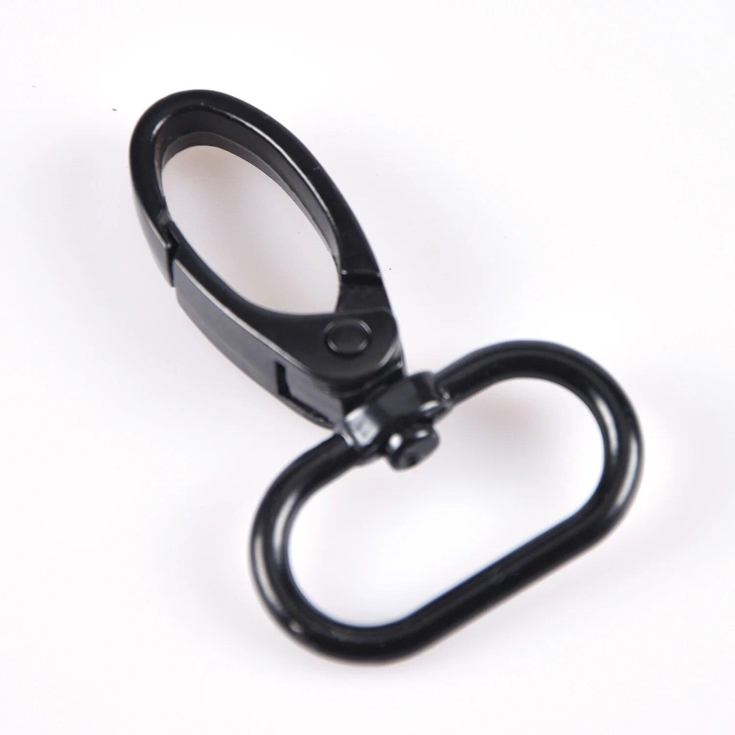 

5 шт. овальное кольцо, застежка-лобстер, когти, застежки для ворот, поворотные карабины для кожаных ремней, ремешков, лент чёрный