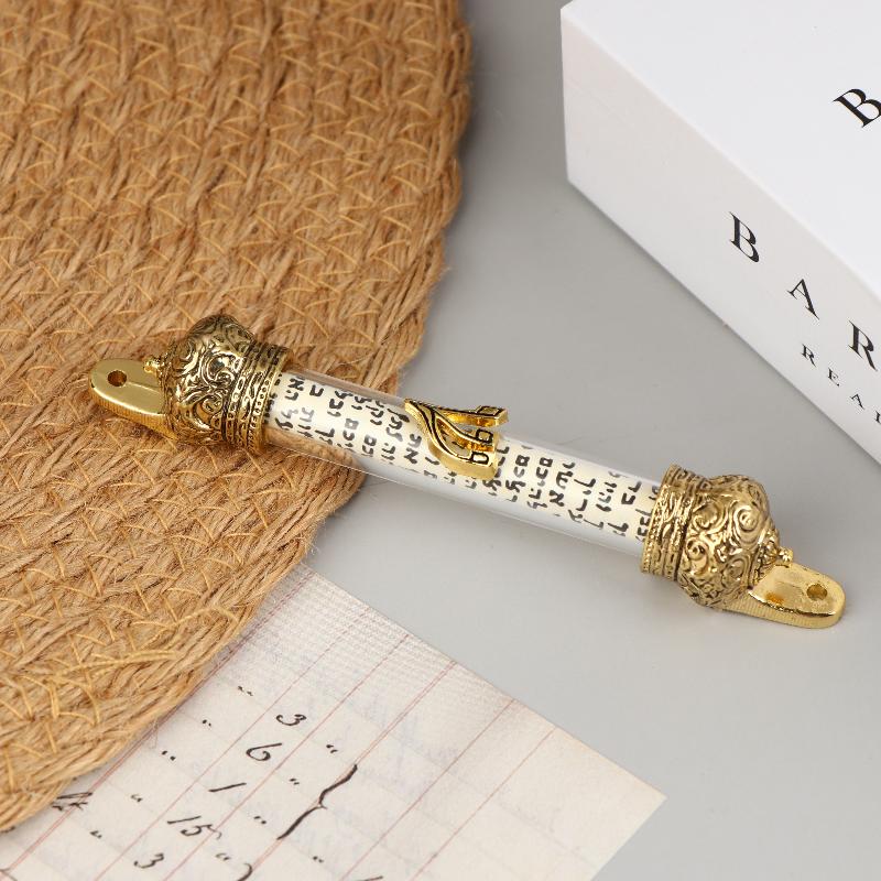 Door Metal Blessing Mezuzah With Scroll Door Decoration House Religious Gift Retro Mezuzah Case Plaque