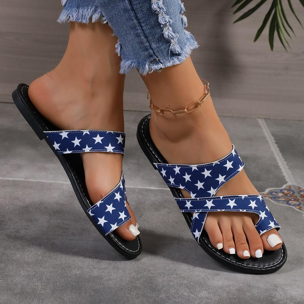 Mode 2024 EVA Ethno-Stil Bedruckte Hausschuhe Damen Bottom Schuhe Sommer Damen Anti-Rutsch Hausschuhe Flache Flip-Flops zapatos para mujeres