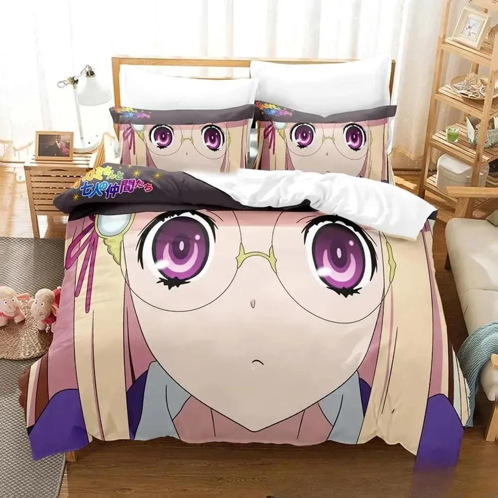 3D Anime Okami-San And Her Seven Companions Bedding Set Boys Girls Twin Queen King Size Duvet Cover Pillowcase Bed Boys Adult