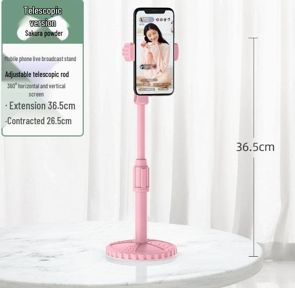 360° Rotating Telescopic Desktop Stand for Live Streaming & Photography