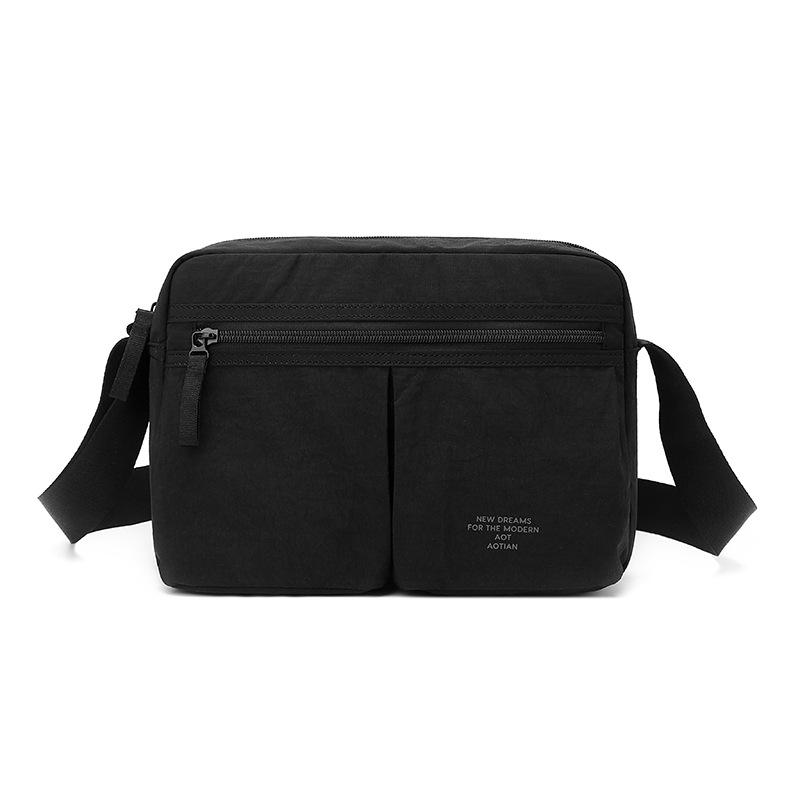 Solid Color Shoulder Bag Multi-compartment Crossbody Bag