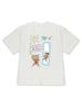 Kawaii Funny Mirror Bear Cartoon Graphic Tshirt Unisex Cute Korean Style Comic Print Casual Soft Short Sleeve Top