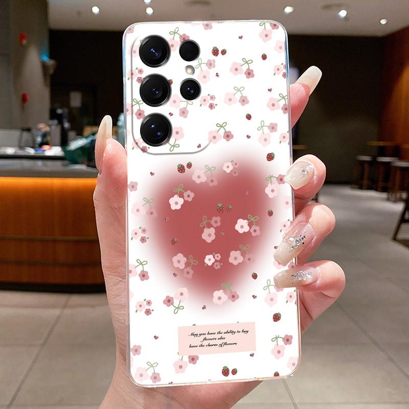 Bag Clear Case For New Hot Samsung Galaxy S26 Ultra S26 edge S 26 Plus Cover Luxury Pretty Butterfly Flower Soft TPU Phone Cases
