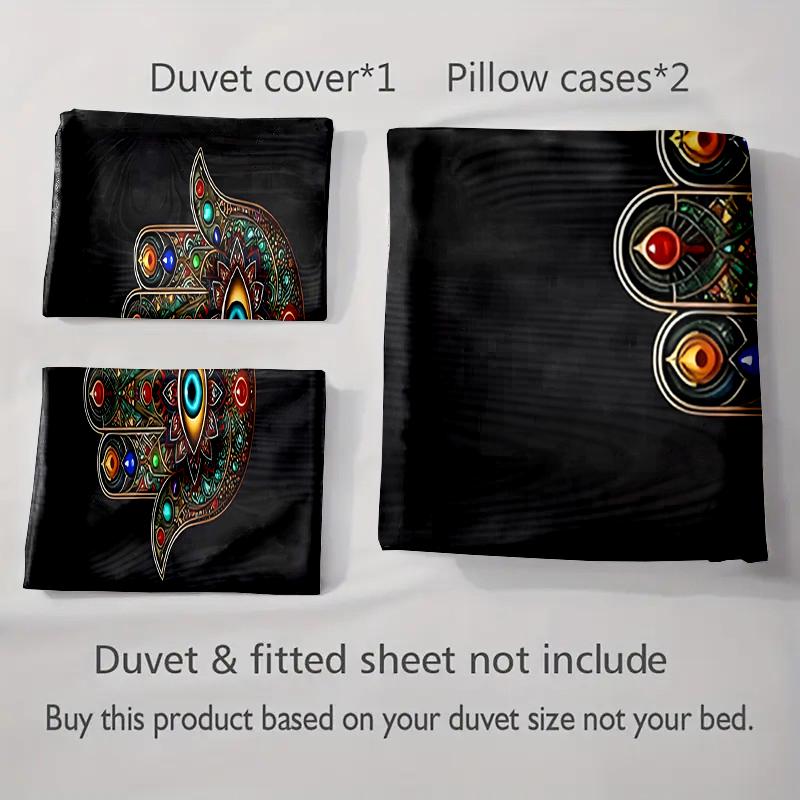 Mandala Hand Motif. Bedding Duvet Cover Sets Duvet Covers Pillowcases Gifts (1 * Duvet Cover 2 * Pillowcases, Without Duvet Insert)