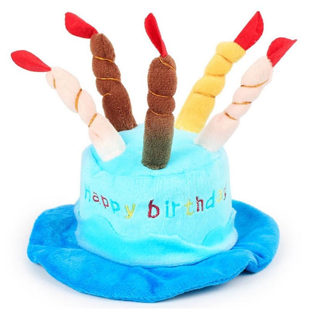 Pet Birthday Hat Party Accessory Adjustable Size Soft Fabric Comfortable Fit Suitable for Small Medium Large Pets Celebration Use