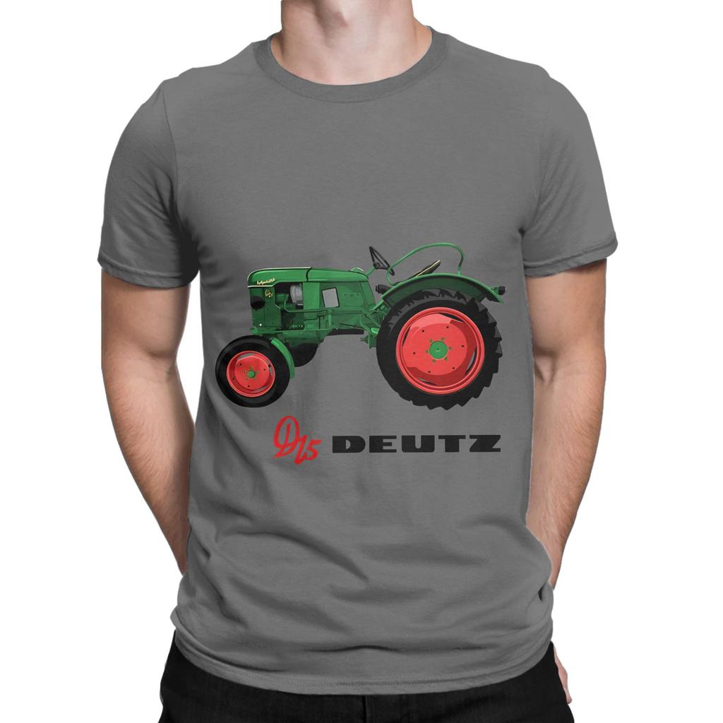 Vintage Traktor D15 Deutz Illustration Neuheit 100% Baumwolle T-Shirt Deutz Fahr Oberteile Tees Für Unisex