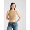 Women's Polo Neck Short Sleeve Ribbed Crop Tops Slim Fit Solid Color Sports Bras
