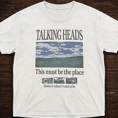 Camiseta con letra de "This Must Be the Place" de Talking Heads | Camiseta Comfort Colors Inspirada en el Rock de los 70