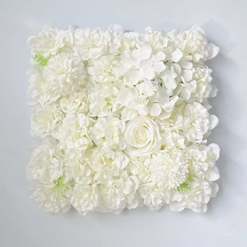 1Pc 35x25cm Silk Rose Flowers 3D Backdrop Wall Wedding Decoration Artificial Flower Wall Panel for Home Decor Backdrops Baby Shower 35*35cm