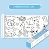 Kids Coloring Paper Roll Sticky Diy Wall Floor Painting Color Filling Graffiti Educational Art Toys For Kids Birthday Gifts