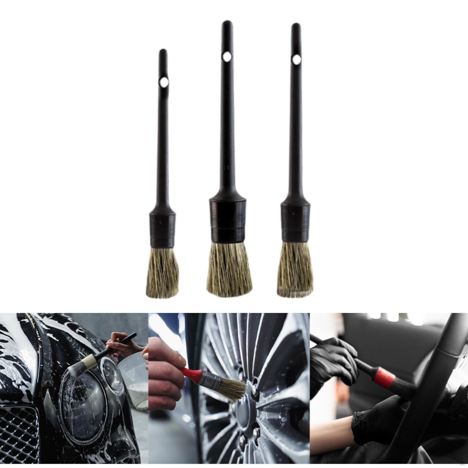 

3 штуки Детейлинг-кисть для автомобиля Мойка Шины Многоцелевой инструмент для чистки Авто Black Ring