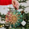 360 Degree Swivel Hook 10 Inch Hanging Wind Spinner Vibrant Colors Metal Design for Outdoor Garden Patio Balcony Decor Spring Summer