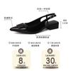 2025 new summer French pointed sandals fairy style temperament bag head sandals rear strap single shoes fashion half slippers