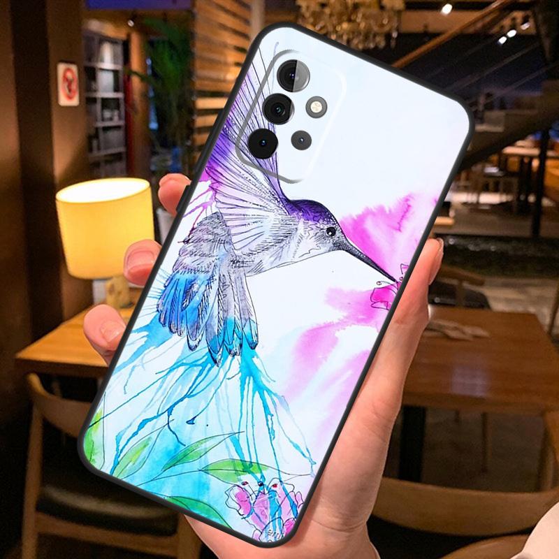 

Чехол для Samsung Galaxy A36 A56 A26 A16 A06 A53 A33 A13 A12 A32 A52 A55 A35 A15 A54 A34 A14 с колибри Samsung A52S 5G