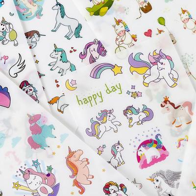 DIY Unicorn Photo Album Stickers – Cute, Fresh & Creative with Transparent Background, Pack of 6 Sheets
