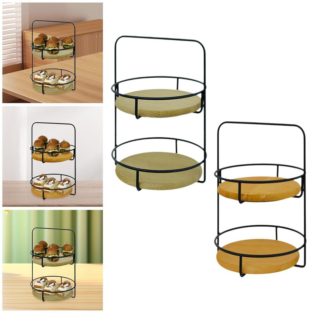 Layer Serving Tray Cake Display Holder for Kitchen Dining Room Events
