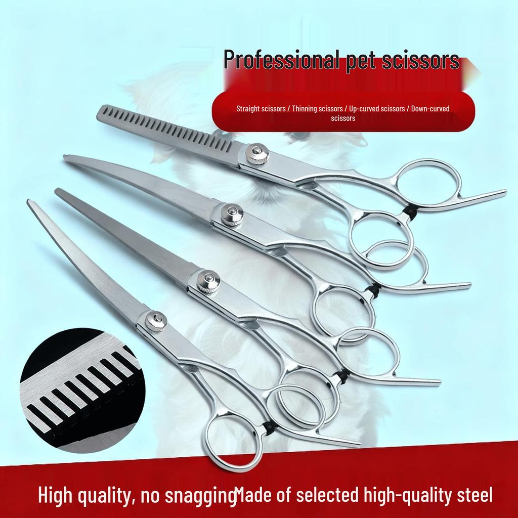 Pet Grooming Scissors Set: Professional Thinning & Cutting Tools for Dogs