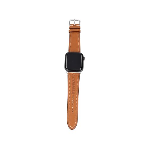 [Apostrophe Comma] Apostrophe Comma Leather Work Apple Watch Strap Premium Leather Band_Khaki