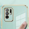 Oppo A94 5G Kılıf Lüks Kare Kaplama OPPO Reno 5Z Telefon Kılıfı Reno 6Z Darbeye Dayanıklı Silikon Arka Kapak CPH2211 CPH2237 Kılıf