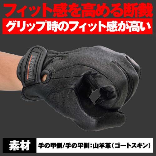 Daytona Motorcycle Gloves Spring/Summer/Autumn/Winter Genuine Leather (Goat Leather) Goatskin Standard Gloves Black L Size 76376