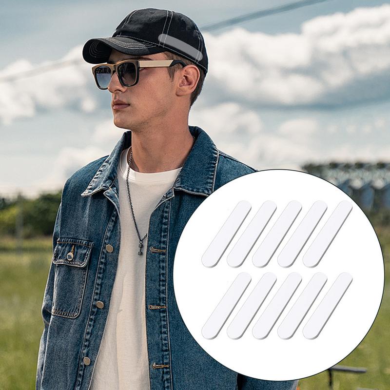 Hat Adjustment Bands 10 Pieces Hat Adjusting Tapes Adhesive Pads Hat Size Reducing Inserts For Baseball Caps Fisherman's Hats