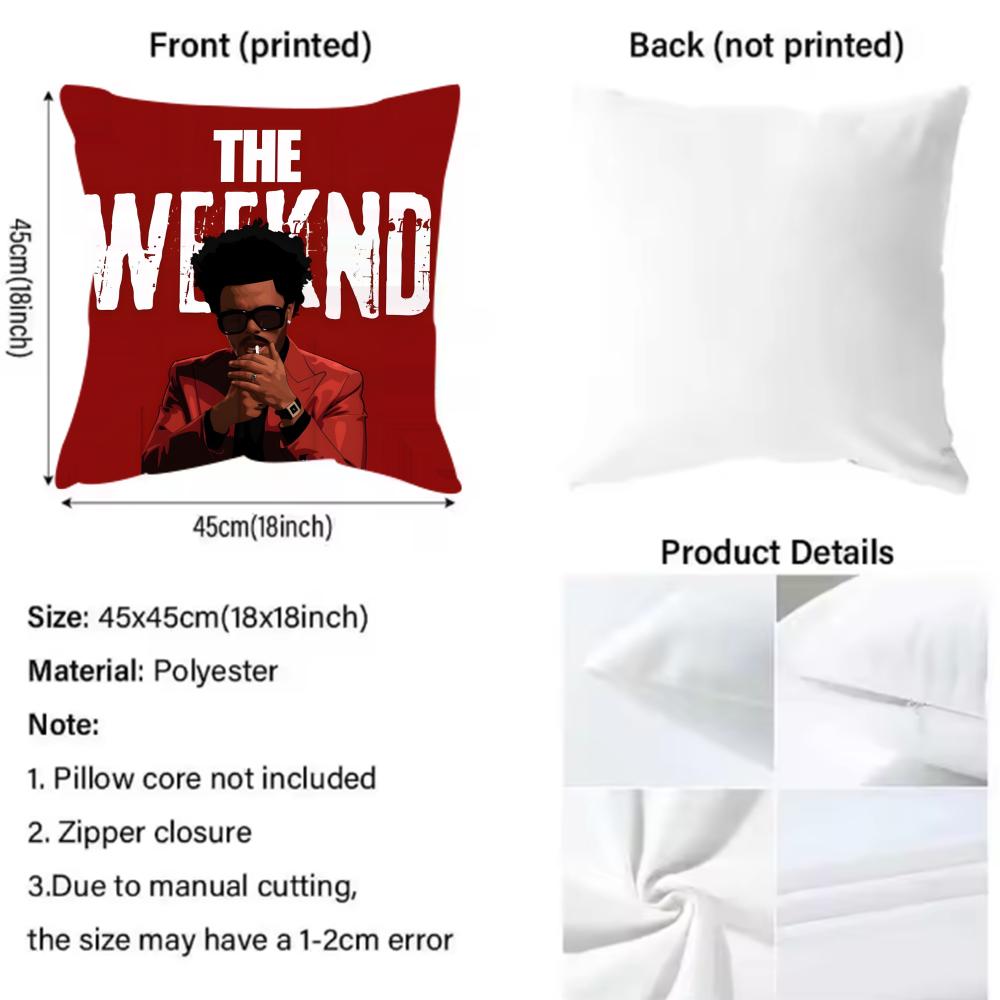 Classic Singer The Weeknd After Hours Cushion Cover Reversible Plush Pillow Cover – For car, sofa, bedroom, perfect as a gift.