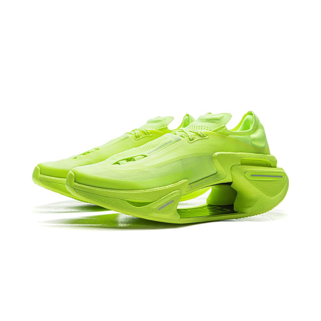 New LiNing Shadow 3.0 Cushioned Wear Resistant Breathable Rebound Low Top Running Shoes Unisex Neon Yellow Green ARRU005-26