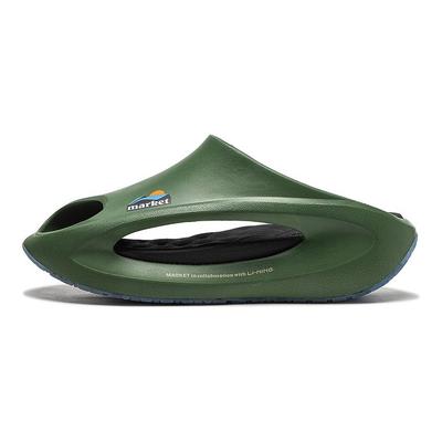 Li Ning Market X Cloud Travel Slay Kristall Sula Höjdökande Återfjädring Tysta Slitstarka Tofflor Unisex Sandaler Trädgårdsgrön AZSS009-23