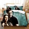 Anime Twilight Movie Printed Bedding Set 2Pcs With Closure Zipper,3D Printed Reversible Duvet Cover Set With Pillowcases 75*50Cm