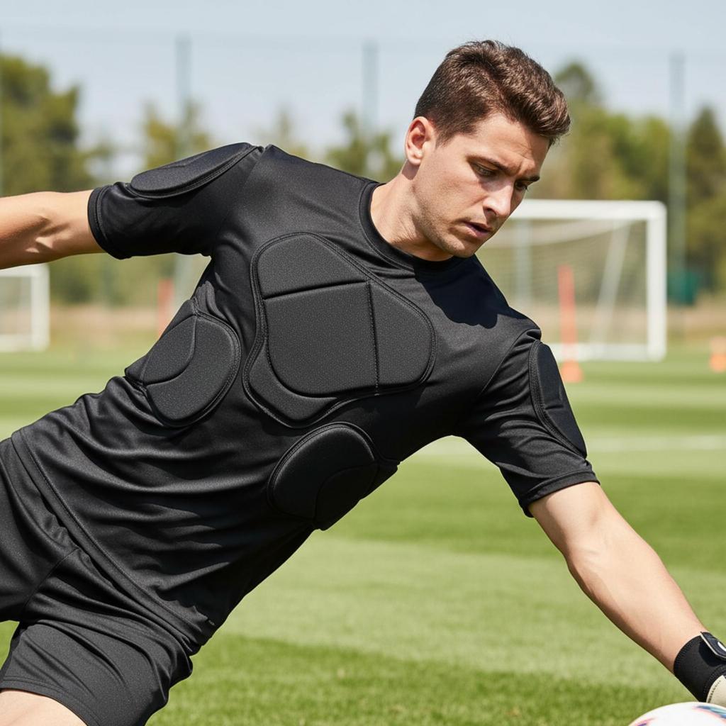 Padded Goalkeeper Shirt Dense with Padding Stretch