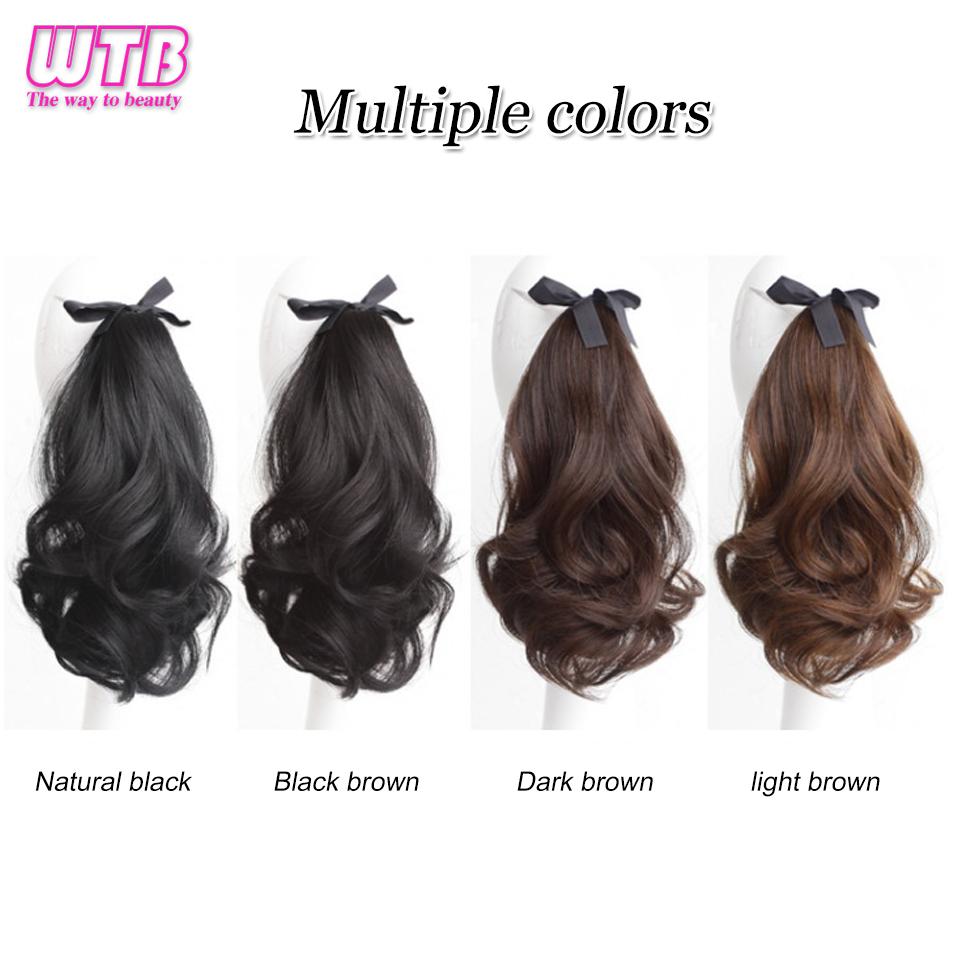 Synthetic Wig Ponytail Female Pear Flower Roll Fluffy Strap Type Low Ponytail Natural Fluffy Short Ponytail Wig Braid