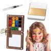 Watercolor Palette Set Mini Pocket Artist Watercolor Paint Palette Travel Sets with Brush and Sketchbook for Painters Artists