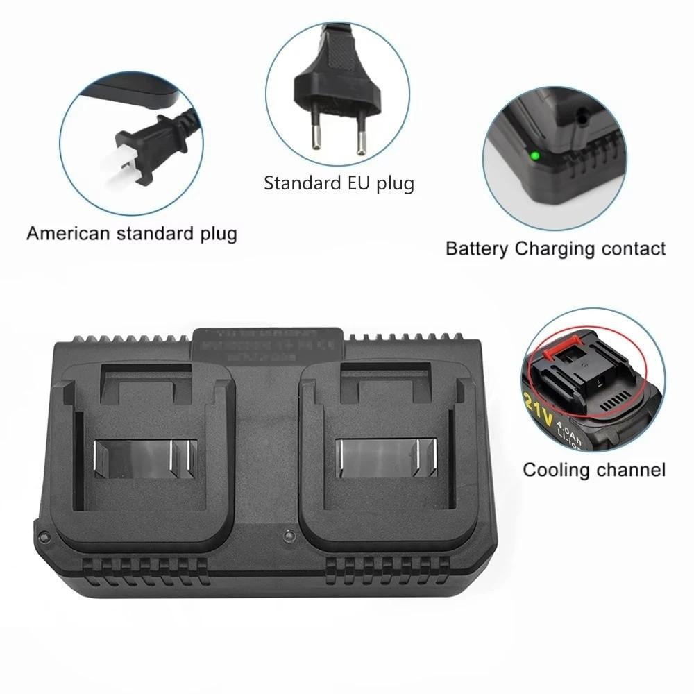 21V Lithium-ion Battery Charger Electric Drill Grinder Accessory Electric Drill Wrench Charger General-purpose Seat Charger