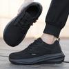 All Black Wide Toe Shoes For Men Breathable Comfortable Platform Minimalist Travel Shoes  Wide Toe Barefoot Casual Sneakers