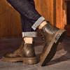 Fashion Winter Desert Boots British Style Men Casual Leather Cowboy Boots Business Dress Shoes Male Ankle Boots Lace Up High-top Shoes