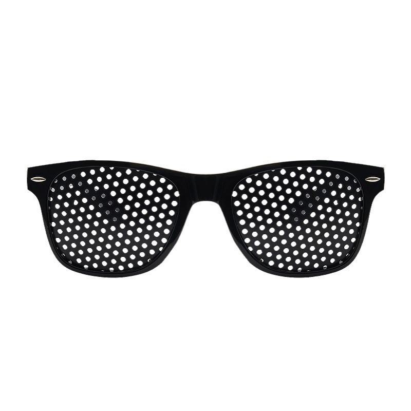 Beige Dual Vision Pinhole Sunglasses - Stylish Multi-Hole Design