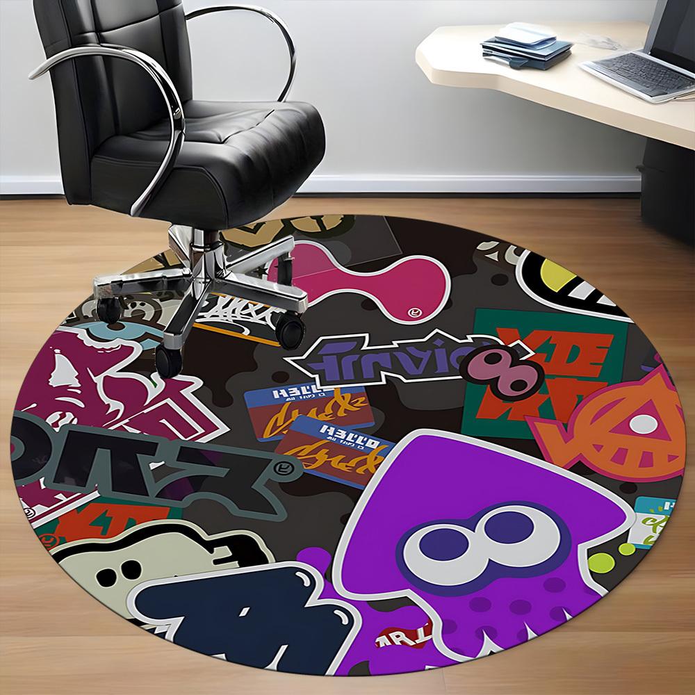 1 sztuka Splatoon? Okrągły dywanik do biura, sypialni, salonu, wystrój domu, dekoracja pokoju, Offic a1016196