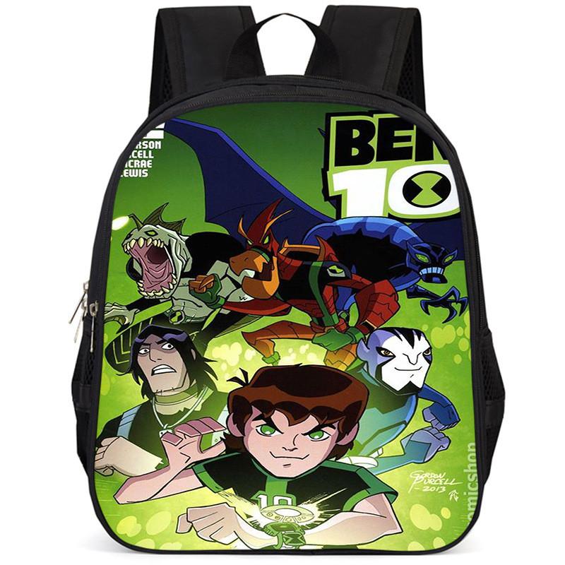 Ben10 15-inch Large Capacity Lightweight Oxford School Backpack For Kids