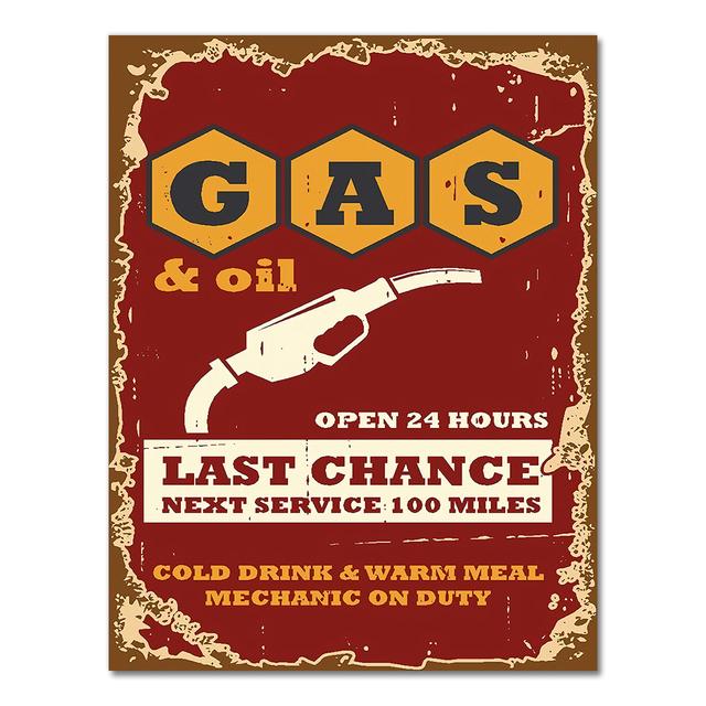 

Знак автосервиса, винтажные постеры и принты, гараж, ретро, ​​настенное искусство, холст, живопись, газовые автозапчасти, аккумуляторы, картина, Настенный декор, без рамки 40*50cm